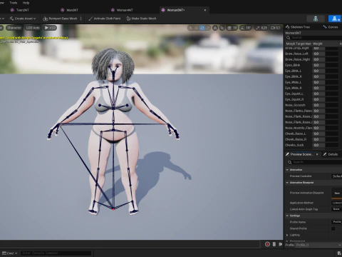 Free Toon Female Character Big Plus Size Stylized Fat Woman 3D Model
