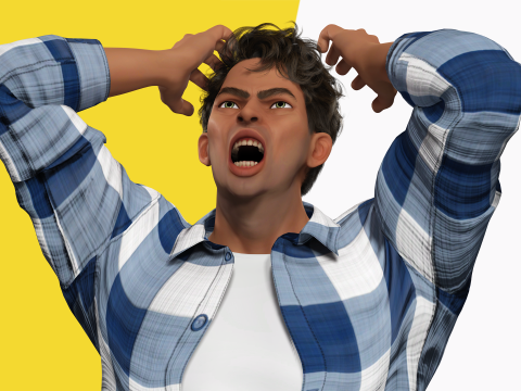 Intense Rugged Look Rigged Stylized Toon 3D Male Character Modello 3D