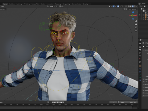 Intense Rugged Look Rigged Stylized Toon 3D Male Character Modello 3D