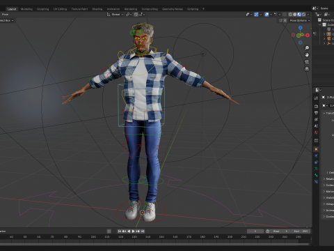 Intense Rugged Look Rigged Stylized Toon 3D Male Character Modello 3D