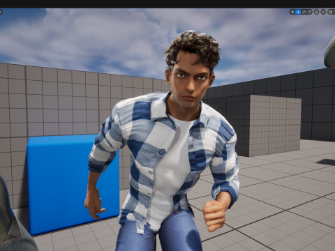 Intense Rugged Look Rigged Stylized Toon 3D Male Character Modello 3D