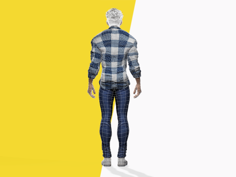 Intense Rugged Look Rigged Stylized Toon 3D Male Character Modello 3D