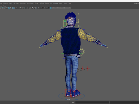 Varsity Jacket Rigged Stylized Toon 3D Male Character Modelo 3D