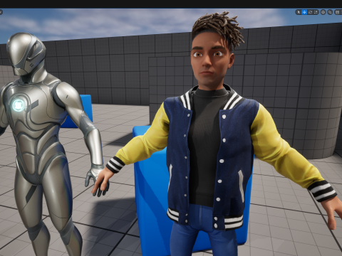 Varsity Jacket Rigged Stylized Toon 3D Male Character Modelo 3D