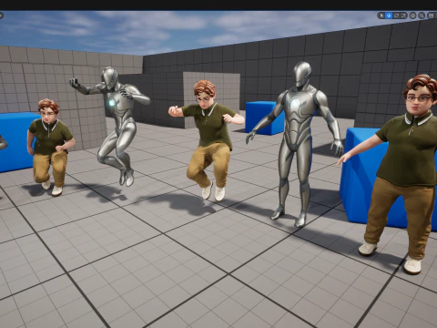 Nerdy Guy with Glasses and Curly Hair Stylized 3D 3D Model
