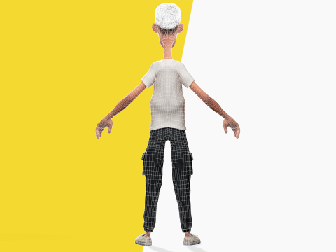 Fun and Quirky Male Rigged Exaggerated Toon 3D Guy Modello 3D