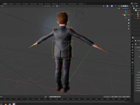 Angry Boss with Suit and Tie Stylized Cartoon 3D Businessman 3D Model