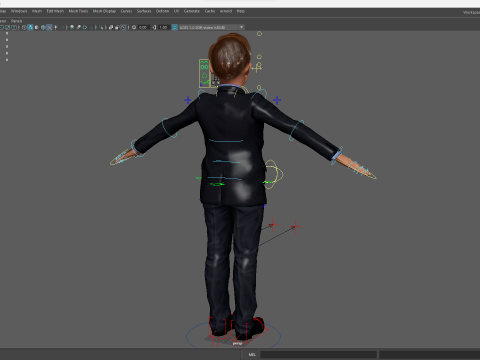 Wütender Chef mit Anzug und Krawatte stilisierter Cartoon-3D-Geschäftsmann 3D Modell
