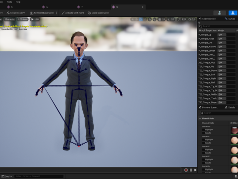 Wütender Chef mit Anzug und Krawatte stilisierter Cartoon-3D-Geschäftsmann 3D Modell