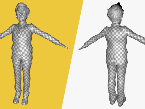 Wütender Chef mit Anzug und Krawatte stilisierter Cartoon-3D-Geschäftsmann 3D Modell