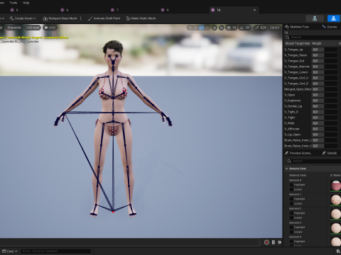 Short Hair Bikini Model Stylized 3D Female Character 3D Модель