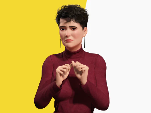 Confident and Modern Look Elegant Toon 3D Woman 3D Model
