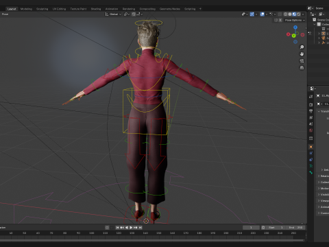 Confident and Modern Look Elegant Toon 3D Woman 3D Модель