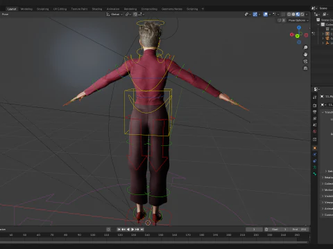 Confident and Modern Look Elegant Toon 3D Woman 3D Model