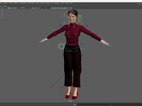Confident and Modern Look Elegant Toon 3D Woman 3D Модель