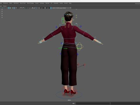 Confident and Modern Look Elegant Toon 3D Woman 3D Модель