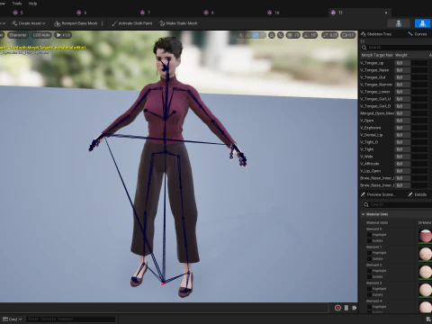 Confident and Modern Look Elegant Toon 3D Woman 3D Model