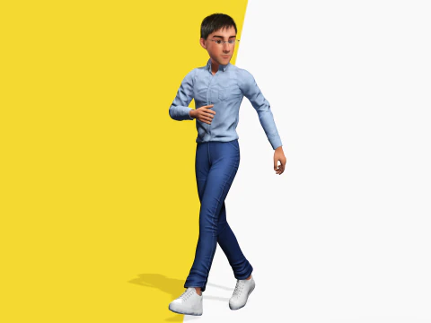 Intellectual Look with Glasses Stylized Professional Male 3D Model