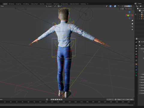 Intellectual Look with Glasses Stylized Professional Male Modello 3D