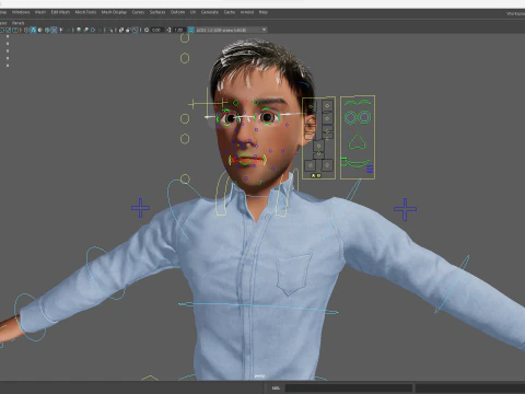 Intellectual Look with Glasses Stylized Professional Male 3D Model