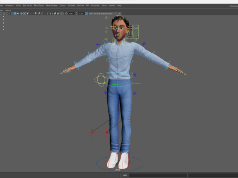 Intellectual Look with Glasses Stylized Professional Male Modello 3D