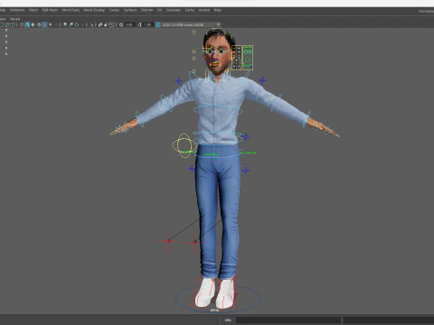 Intellectual Look with Glasses Stylized Professional Male 3D Model