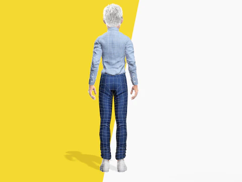 Intellectual Look with Glasses Stylized Professional Male 3D Model