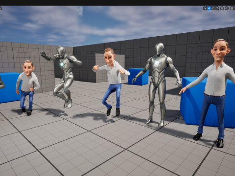 Quirky and Cheerful Rigged Toon 3D Smiling Man 3D Modell