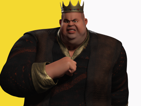 Medieval Royal Rigged Stylized 3D King Character 3D Модель