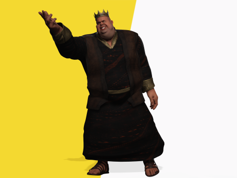 Medieval Royal Rigged Stylized 3D King Character 3D Модель