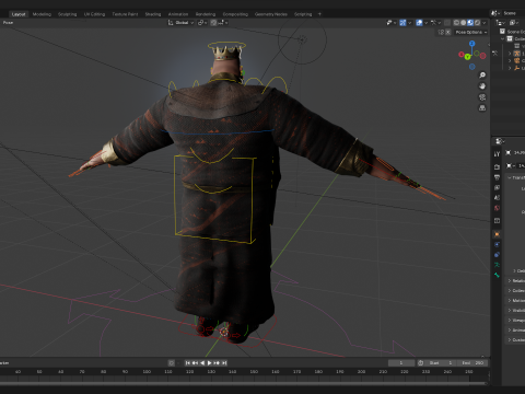 Medieval Royal Rigged Stylized 3D King Character 3D Модель