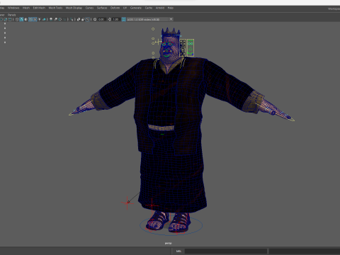 Medieval Royal Rigged Stylized 3D King Character 3D Модель