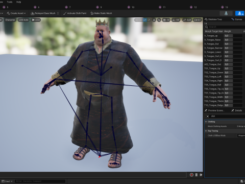 Medieval Royal Rigged Stylized 3D King Character 3D Модель