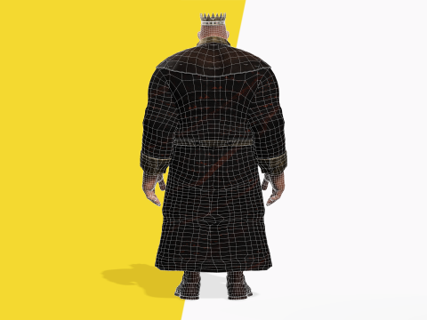 Medieval Royal Rigged Stylized 3D King Character 3D Модель