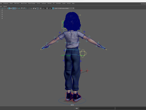 Cute Playful Character Rigged Stylized 3D Young Girl Model 3D
