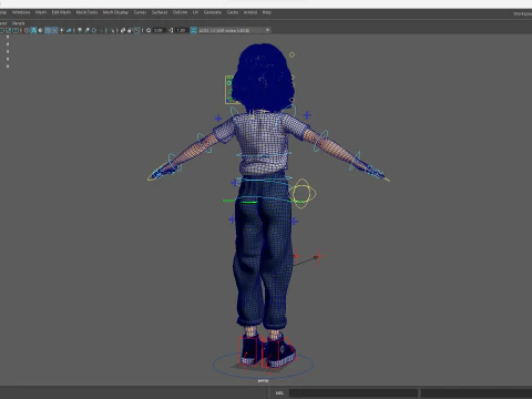 Cute Playful Character Rigged Stylized 3D Young Girl 3D Model