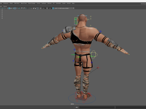 Stylized 3D Barbarian Warrior Tribal Strong Fighter Rigged Modelo 3D
