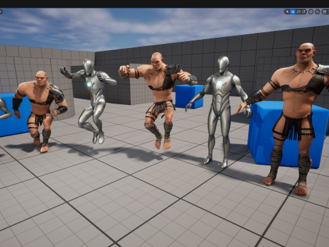 Stylized 3D Barbarian Warrior Tribal Strong Fighter Rigged Modelo 3D
