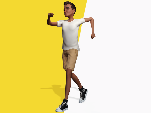 Relaxed and Cool Look Stylized 3D Young Male Character 3D मॉडल