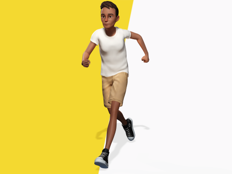 Relaxed and Cool Look Stylized 3D Young Male Character 3D मॉडल