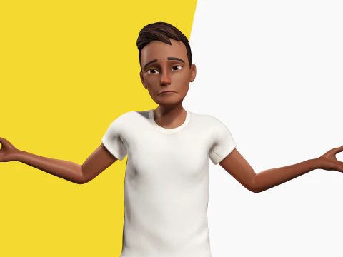 Relaxed and Cool Look Stylized 3D Young Male Character 3D Model