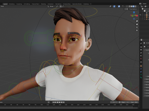 Relaxed and Cool Look Stylized 3D Young Male Character 3D मॉडल