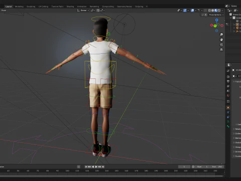 Relaxed and Cool Look Stylized 3D Young Male Character 3D Model