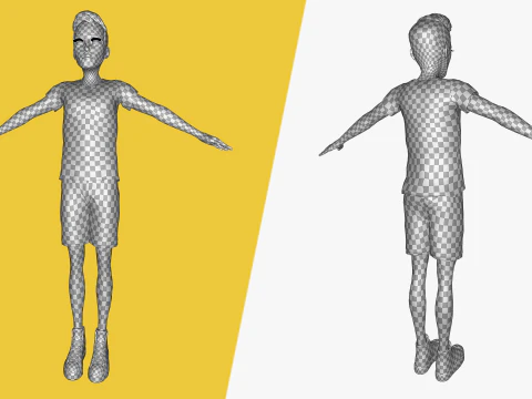 Relaxed and Cool Look Stylized 3D Young Male Character 3D Model