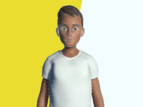 Relaxed and Cool Look Stylized 3D Young Male Character 3D मॉडल