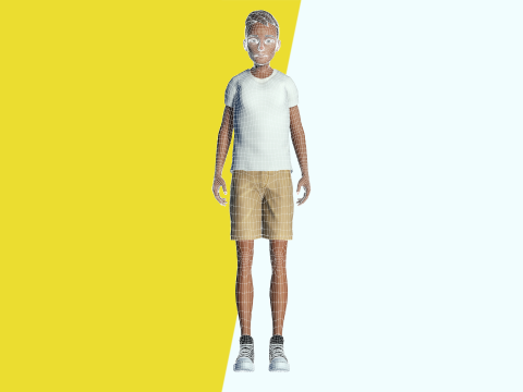 Relaxed and Cool Look Stylized 3D Young Male Character 3D मॉडल