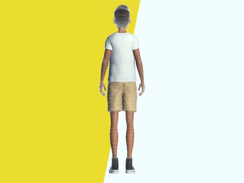 Relaxed and Cool Look Stylized 3D Young Male Character 3D मॉडल