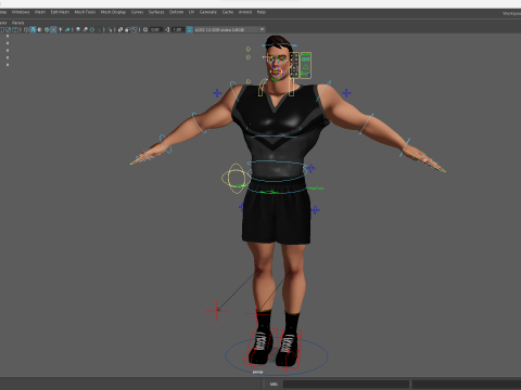 Muscular Sportsman Athlete Rigged Stylized Fit Male Model 3D मॉडल
