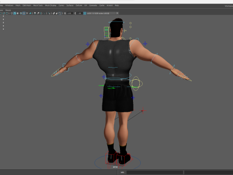 Muscular Sportsman Athlete Rigged Stylized Fit Male Model 3D मॉडल