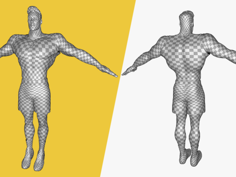 Muscular Sportsman Athlete Rigged Stylized Fit Male Model 3D मॉडल